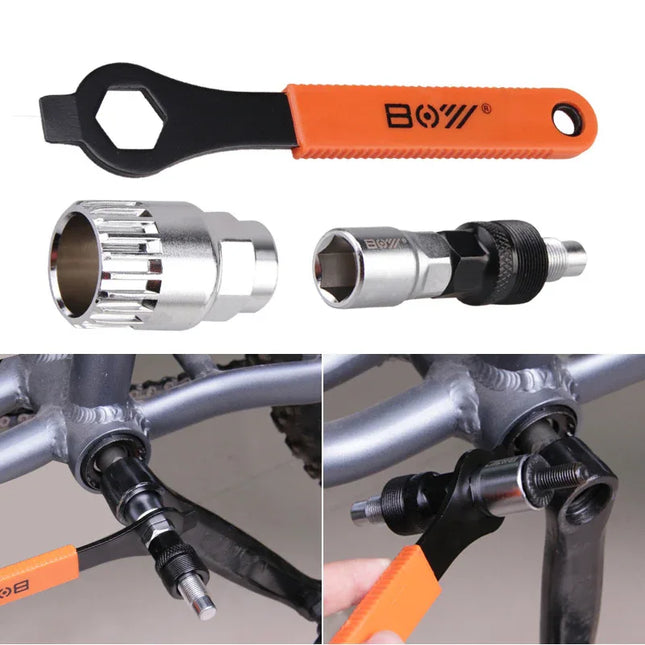 Herramienta de reparación de bicicletas de montaña para niños Centro de reparación de bicicletas Herramienta de extracción de ejes Extracción de moscas giratorias f.seoi - tugranalmacen.com