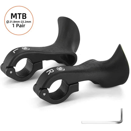 Acoples ergonómicos para bici de montaña, color negro