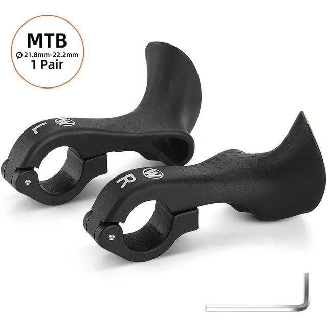 Acoples ergonómicos para bici de montaña, color negro