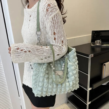 Bubble Textured Tote Bag - tugranalmacen.com