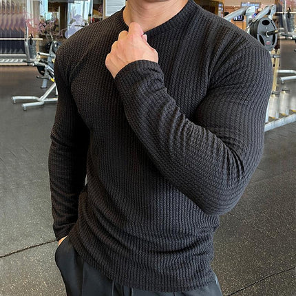Fashion Knit Long Sleeve Top for Men Autumn/Winter Casual Sweater - tugranalmacen.com