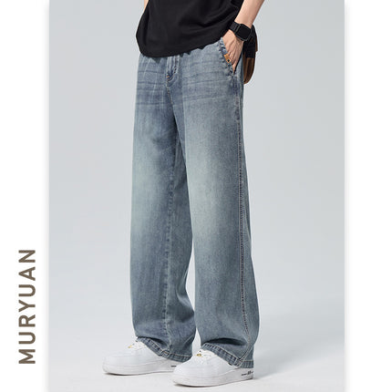 Pantalones de lino para hombre corte recto y ajuste suelto