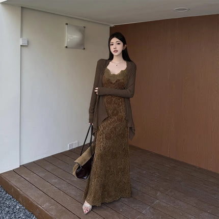 Vestido Camisola de encaje ajustado que abraza la cadera - tugranalmacen.com
