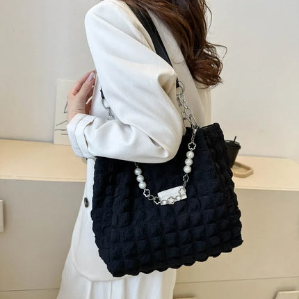 Bubble Textured Tote Bag - tugranalmacen.com