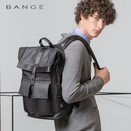 New BANGE Backpack Men's Casual Business Backpack Travel Large Capacity Backpack Student Schoolbag Backpack - tugranalmacen.com