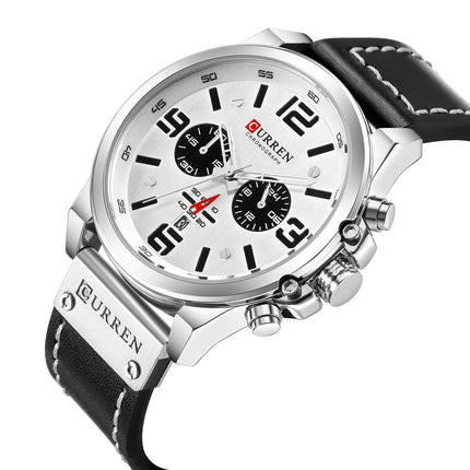 Men's Watch Sports Six Pin Quartz Watch Calendar Men's Watch Waterproof Belt Watch - tugranalmacen.com