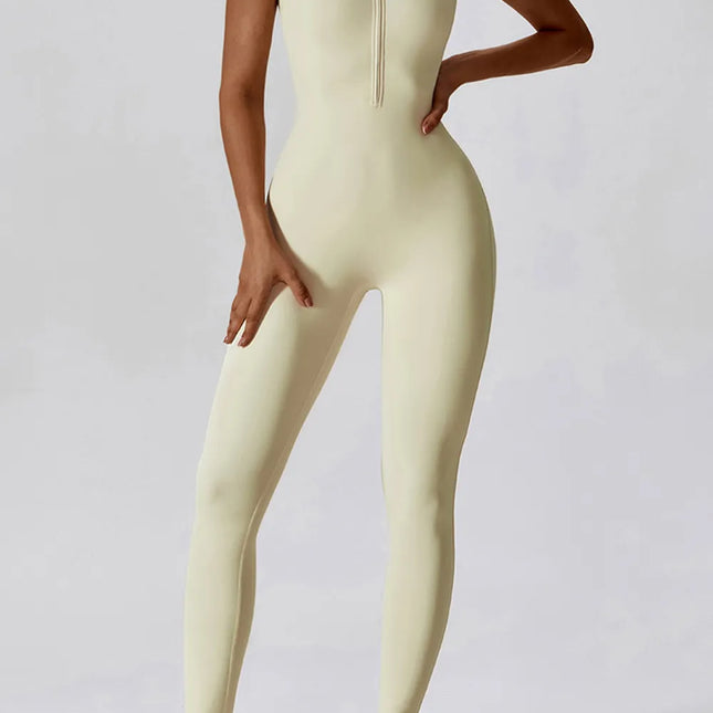Mono deportivo elástico amarillo para mujer