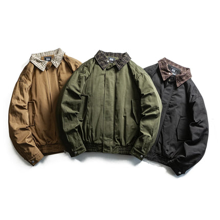 Chaqueta de Trabajo para Hombre Patchwork | Workwear Cuadros Varios colores: Negro-Verde-Khaki