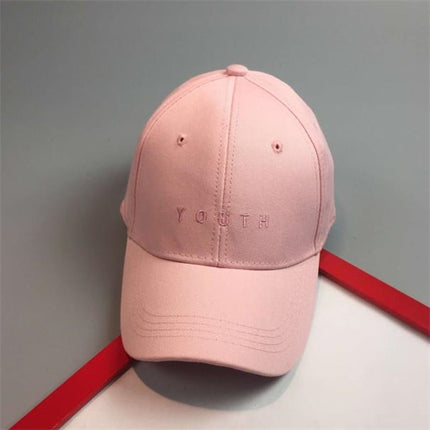 Gorra ajustable de algodón unisex con estampado de letras