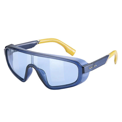 Gafas de Sol Envolventes de Mujer  Steampunk UV400 Color Azul