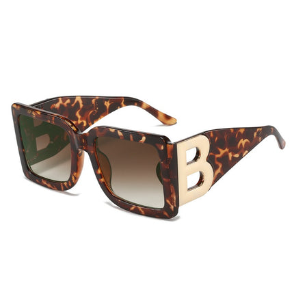 Gafas de sol cuadradas grandes con diseño cóncavo y protección UV