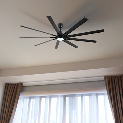 Ventilador de techo negro supergrande