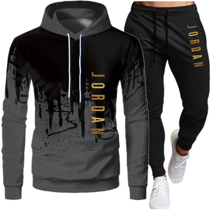 Conjunto deportivo de dos piezas para hombre, algodón