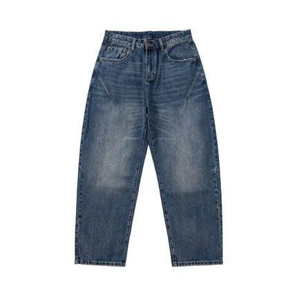 Pantalones vaqueros hombre azules casuales con tiro medio