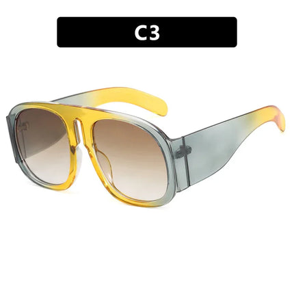Gafas Espejo plano estilo piloto retro, montura grande con protección contra la luz azul. - tugranalmacen.com