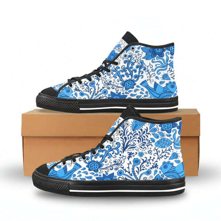 Zapatillas Vancouver SkyBlueFlowers vista lateral