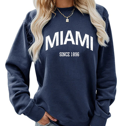 Sudadera cuello redondo estampado MIAMI - tugranalmacen.com