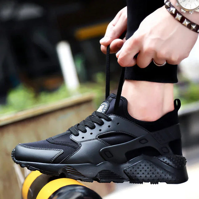 Zapatillas deportivas unisex Flex negras, material sintético, estilo moderno y casual