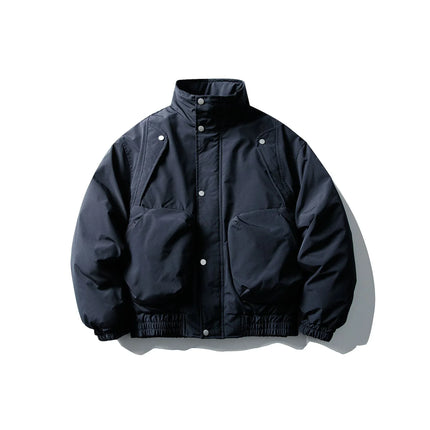 Chaqueta Bomber Acolchada de Hombre | Invierno Oversize Azul