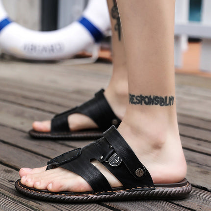 Chanclas grandes de verano para hombre en microfibra