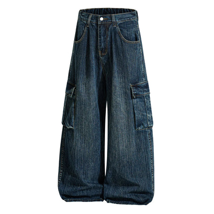 Pantalones vaqueros cargo, estilo retro americano