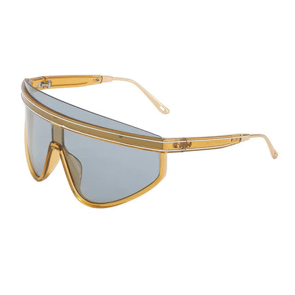 Personalized Large Frame One-Piece Lens Sunscreen Sunglasses For Women High Sense Windproof Ins Sunglasses - tugranalmacen.com