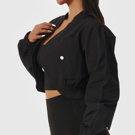 Chaqueta deportiva de manga larga y secado rápido de mujer