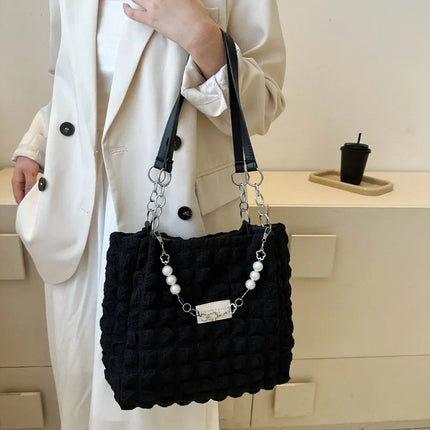 Bubble Textured Tote Bag - tugranalmacen.com