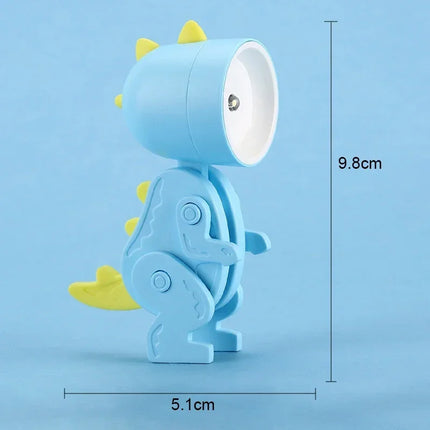 Luz nocturna para niños con diseño de dinosaurio multicolor