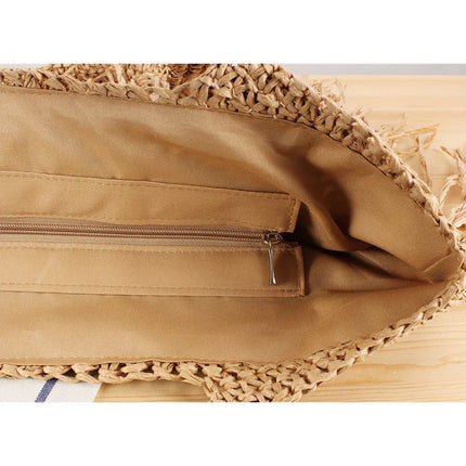 Beach Resort Chic: Handwoven Tassel Bag - Stylish, Spacious, and Versatile Crossbody Bag - tugranalmacen.com