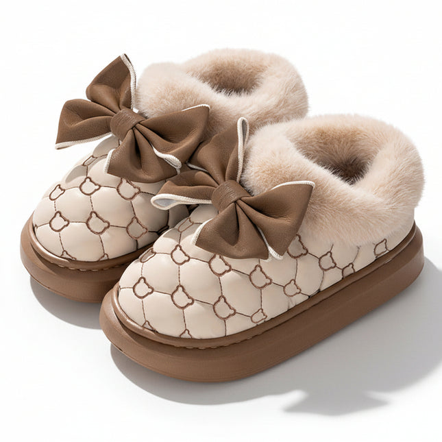 Pantuflas de algodón y terciopelo Fun-Mingsheng, color gris
