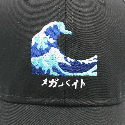 Gorra de béisbol con ondas bordadas, creativa, estilo casual, para parejas, tendencia de gorra de pico de pato. - tugranalmacen.com
