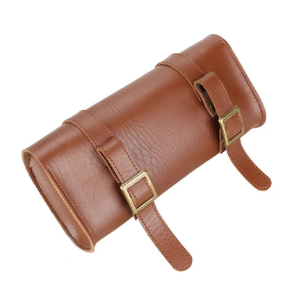Retro PU Leather Waterproof Hanging Tail Cushion Bag Cycling Equipment Bicycle Handlebar Bag - tugranalmacen.com
