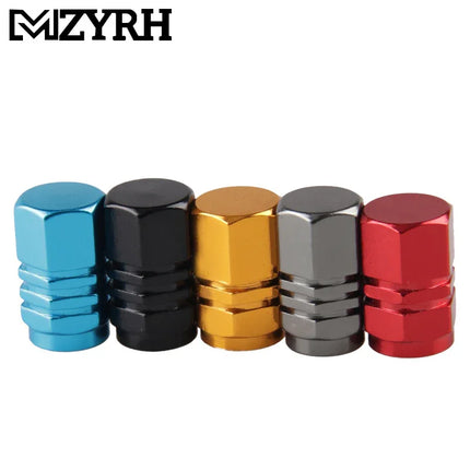 Tapones de válvula de aleación de aluminio para la bici en negro