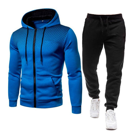 Chándal deportivo de hombre de dos piezas - Sudadera con capucha y pantalón