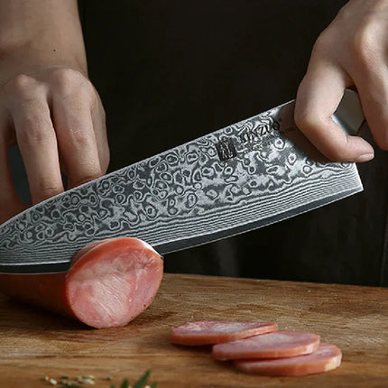 Juego de 4 cuchillos de cocina XINZUO, núcleo VG10, acero de Damasco - tugranalmacen.com
