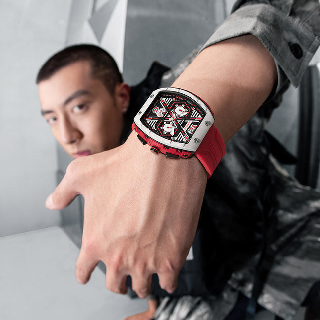 Reloj analógico para hombre con luz nocturna y resistencia al agua