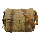 Bolso bandolera vintage UNO estilo militar en color liso