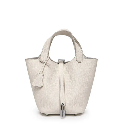 Head layer cowhide bucket bag women's leather high-end handbag - tugranalmacen.com