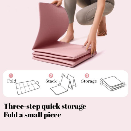 Esterilla de yoga antideslizante plegable para ejercicio y pilates