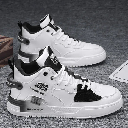 Zapatillas altas para hombre con cordones color khaki
