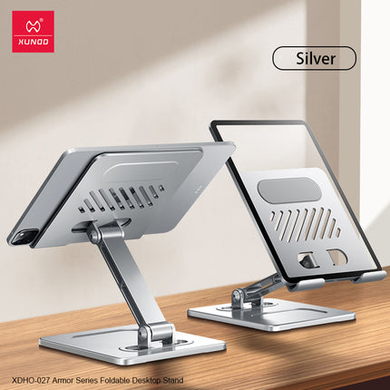 Soporte ajustable y plegable para tabletas y móviles