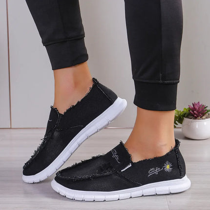 Zapatos planos sin cordones con punta redonda y bordados f.seo - tugranalmacen.com