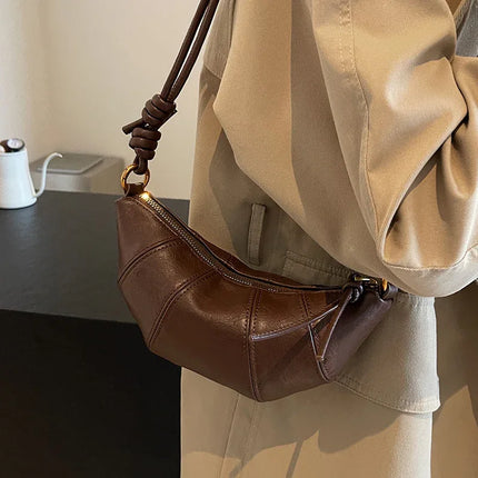 Brown bag women's crossbody bag cow horn bag - tugranalmacen.com