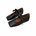 Zapatos Mary Jane planos estilo Francés en cuero suave