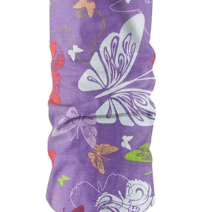 Bandana Multifuncional - Proteccion UV Deportiva Violeta-Blanco