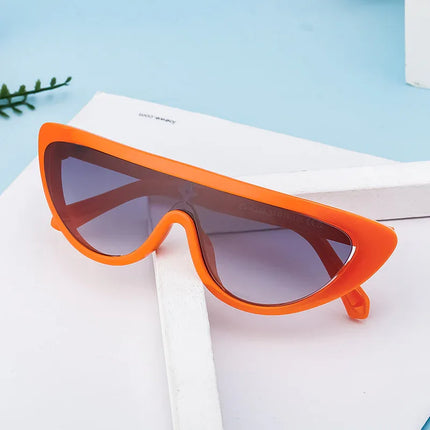 Gafas de sol de fiesta de una pieza con forma de ojo de gato para mujer, marca de lujo, con protección UV400, estilo punk Y2K, a la moda - tugranalmacen.com