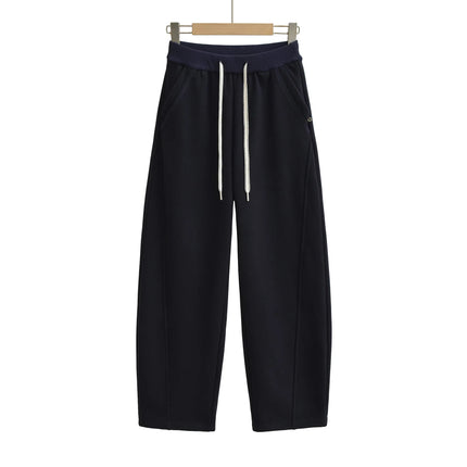 Pantalones anchos y sueltos de cintura alta, elástica y cordón ajustable - tugranalmacen.com