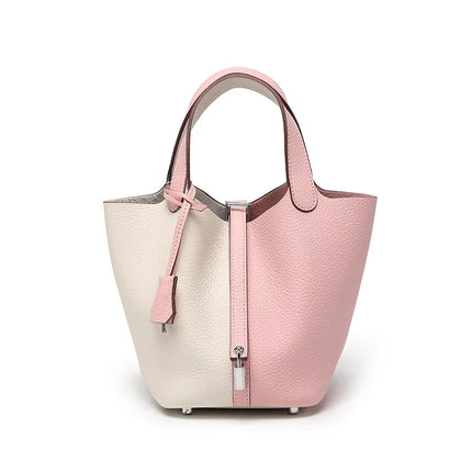 Head layer cowhide bucket bag women's leather high-end handbag - tugranalmacen.com