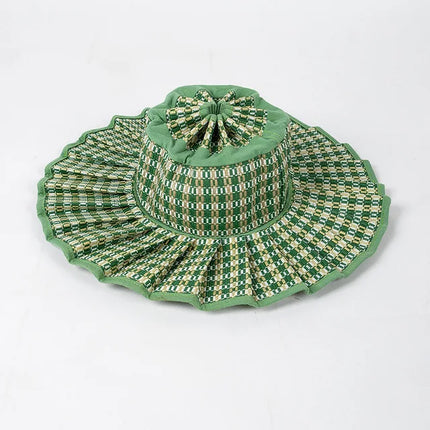 Sombrero de sol ala ancha en fibra vegetal para verano
